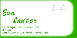 eva lauter business card